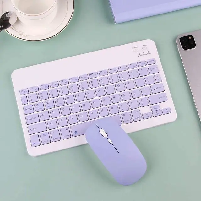 Alt view image 3 of 5 - AnMengXinLing Keyboard Case for iPad Pro11 2022/2021 with Mouse Detachable Wireless Keyboard Pencil Holder Slim Smart Cover for iPad Pro 11 inch 4rd Gen/3rd Gen,Purple