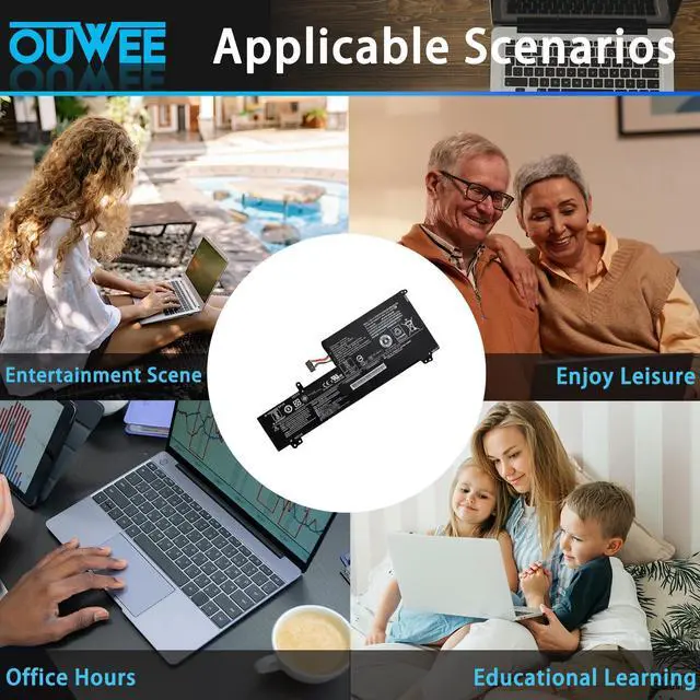 Alt view image 5 of 5 - OUWEE L16L6PC1 L16M6PC1 Laptop Battery Compatible with Lenovo Yoga 720-15IKB Series Notebook L16M6PC1 L16C6PC1 5B10M53745 5B10M53743 5B10M53744 11.58V 72Wh 6217mAh
