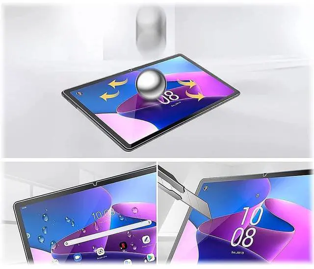 Alt view image 3 of 3 - SaharaCase - ZeroDamage Ultra Strong Tempered Glass Screen Protector for Lenovo Tab M10 Plus (3rd Gen) (2022) - Ultra Strong Anti Scratch/Fingerprint Full Coverage Bubble Free 9H Hardness - Clear