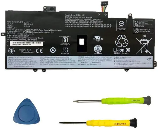 Main image of L18C4P71 L18M4P72 L18L4P71 Laptop Battery Replacement for Lenovo ThinkPad X1 Yoga 4th/5th Gen , ThinkPad X1 Carbon 7th Carbon 8 Gen 5B10W13932 02DL006 SB10K97644 SB10K97642 02DL004 SB10K97643 02DL005