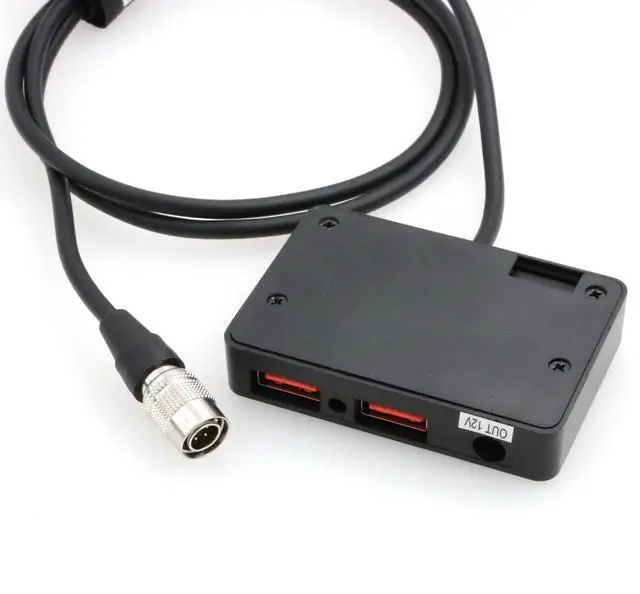 Alt view image 5 of 5 - ZBLZGP DV-SQN4S Hirose 4 pin to Dual USB Type-A QC 3.0 5V Quick Charging Power Cable for Smartphones or Tablets