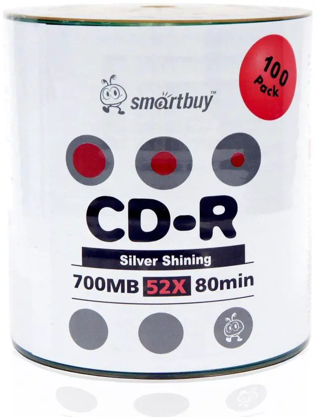 Alt view image 2 of 4 - Smart Buy Shiny Silver Top CD-R 200 Pack 700mb 52x Blank Recordable Discs, 200 Disc, 200pk