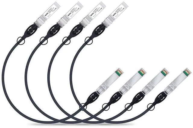 Main image of ipolex 10G SFP+ Twinax Cable, Direct Attach Copper(DAC) Passive Cable, 0.5m (1.64ft), for Cisco SFP-H10GB-CU0.5M, Meraki, Ubiquiti, Mikrotik, Intel, Fortinet, Netgear, D-Link, TP-Link and More,4 Pack