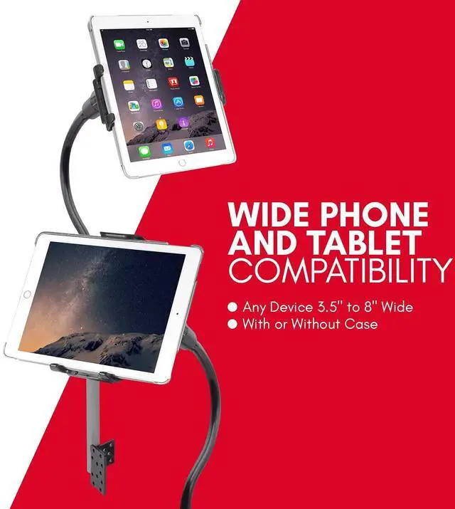 Alt view image 4 of 5 - Macally Car Seat Rail Mount - Super Secure Tablet and Phone Holder for Car, Truck, and Any Vehicle - Adjustable Gooseneck iPad Mount - Works With All iPad, iPhone, Tablets