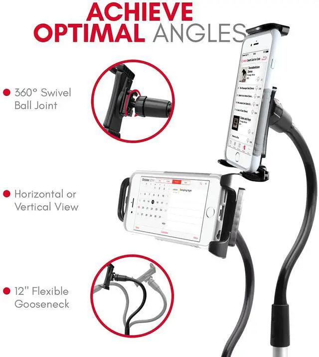 Alt view image 5 of 5 - Macally Car Seat Rail Mount - Super Secure Tablet and Phone Holder for Car, Truck, and Any Vehicle - Adjustable Gooseneck iPad Mount - Works With All iPad, iPhone, Tablets