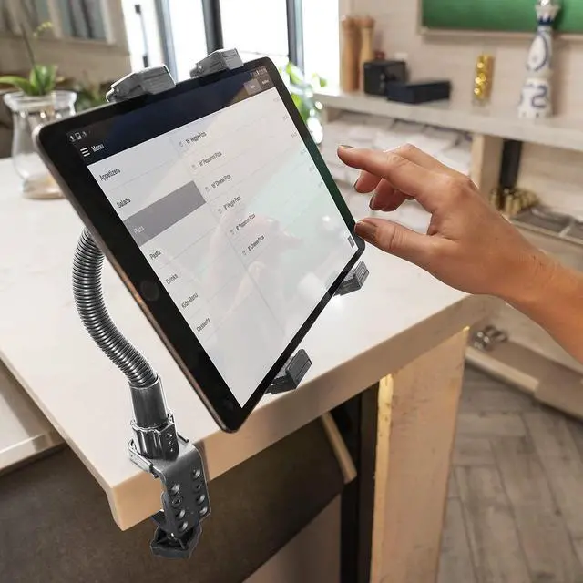 Alt view image 5 of 5 - iBolt TabDock Flexpro Clamp- Heavy Duty C-Clamp Mount for All 7" - 10" Tablets (iPad, Nexus, Samsung Galaxy Tab) for Desks, Tables, Wheelchairs, Carts, etc : Great for Homes, Schools, and Offices