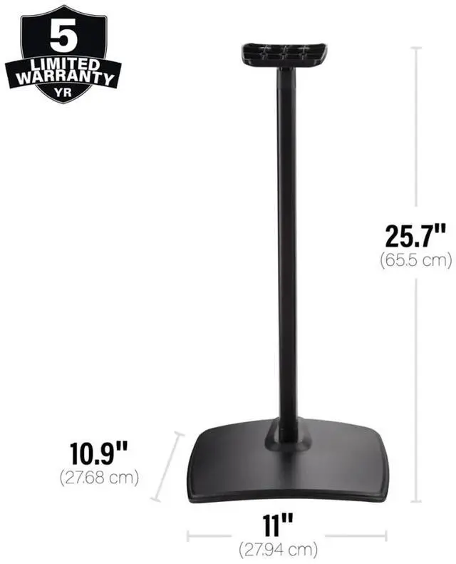 Alt view image 2 of 5 - Sanus Height Adjustable Speaker Stands for Sonos Era 300 (Pair)