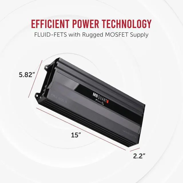 Alt view image 2 of 5 - MB Quart Formula 900 Watt 1 Ohm Stable 5 Channel Full Range Class Q1 Car Audio Mobile Amplifier with Bass Remote, FA2-900.5, Black