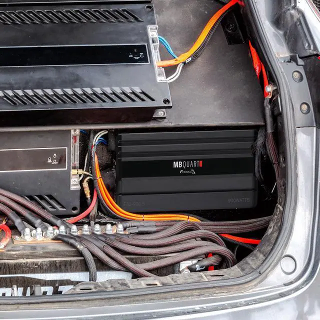 Alt view image 5 of 5 - MB Quart Formula 900 Watt 1 Ohm Stable 5 Channel Full Range Class Q1 Car Audio Mobile Amplifier with Bass Remote, FA2-900.5, Black