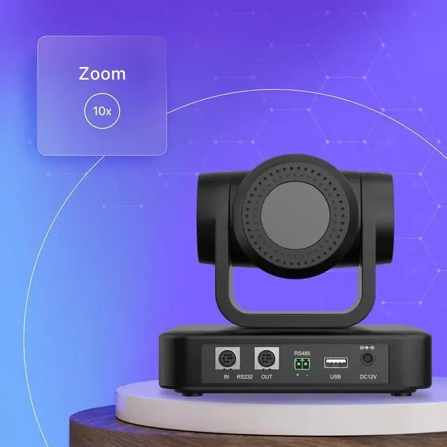 Alt view image 4 of 5 - PTZ 3X/10X Zoom 1080P FHD USB 2.0/RS232 Huddle Room Camera
