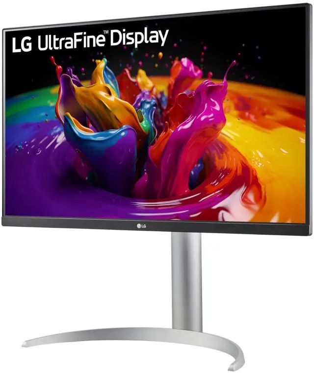 Alt view image 2 of 5 - LG 27UP850-W Monitor 27 UHD (3840 x 2160) IPS Display, VESA DisplayHDR 400, DCI-P3 95% Color Gamut, USB-C,3-Side Virtually Borderless Display, Height/Pivot/Tilt Adjustable Stand - Silver