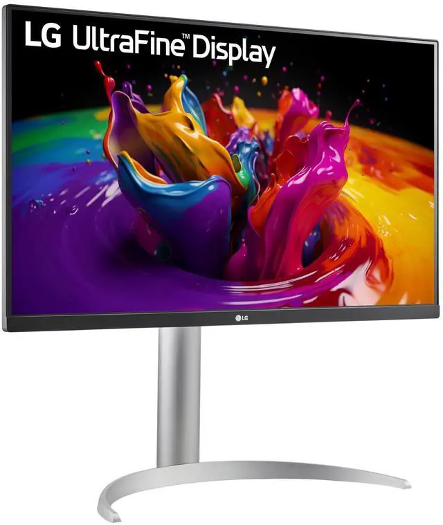 Alt view image 3 of 5 - LG 27UP850-W Monitor 27 UHD (3840 x 2160) IPS Display, VESA DisplayHDR 400, DCI-P3 95% Color Gamut, USB-C,3-Side Virtually Borderless Display, Height/Pivot/Tilt Adjustable Stand - Silver