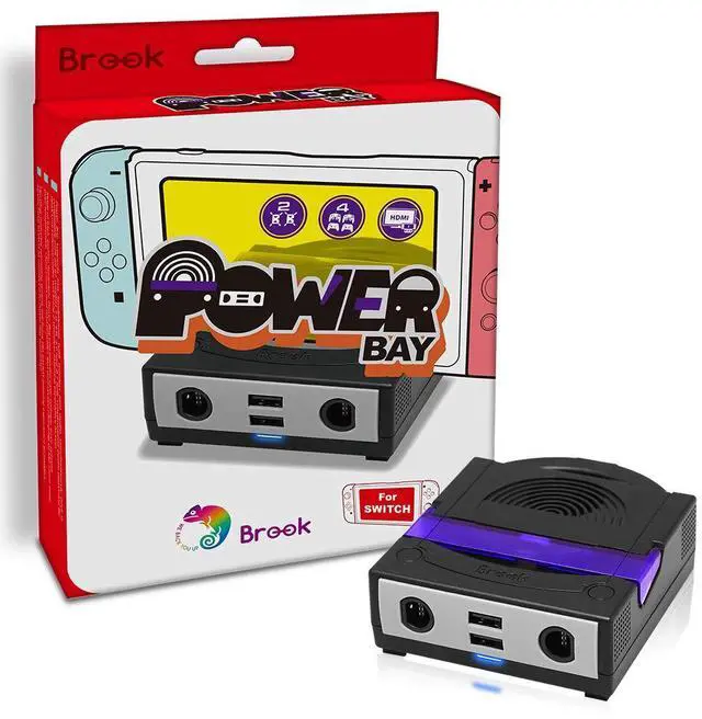 Main image of Brook Power Bay - Portable and Fast Charging Dock Stand, Docking Station for Nintendo Switch, Compatible with Switch and Gamecube Controllers, Support HDMI Out Put and Two Bluetooth Headsets