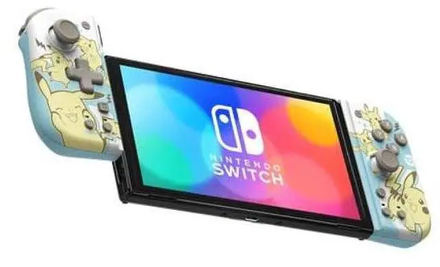 Alt view image 3 of 5 - HORI Nintendo Switch Split Pad Compact (Pikachu & Mimikyu) - Ergonomic Controller for Handheld Mode - Officially Licensed by Nintendo & Pokémon