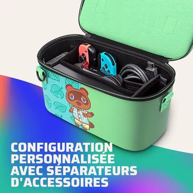 Alt view image 5 of 5 - PDP Gaming Officially Licensed Switch Pull-N-Go Travel Case - Animal Crossing - Semi-Hardshell Protection - Protective PU Leather - Holds 14 Games - Works with Switch OLED & Lite - Perfect for Kids
