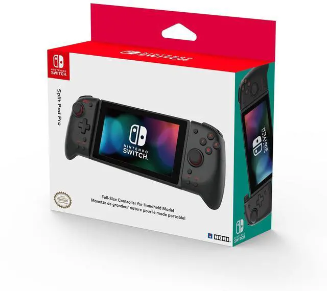 Alt view image 2 of 5 - Hori Nintendo Switch Split Pad Pro (Black) Ergonomic Controller for Handheld Mode - Officially Licensed By Nintendo