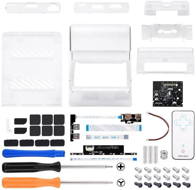 Alt view image 2 of 5 - eXtremeRate AiryDocky DIY Kit LED Version Replacement Shell Case Compatible with Nintendo Switch Dock, Redesigned IR Remote Control 7 Color 50 Effects RGB LED Kit for Nintendo Switch OLED Dock