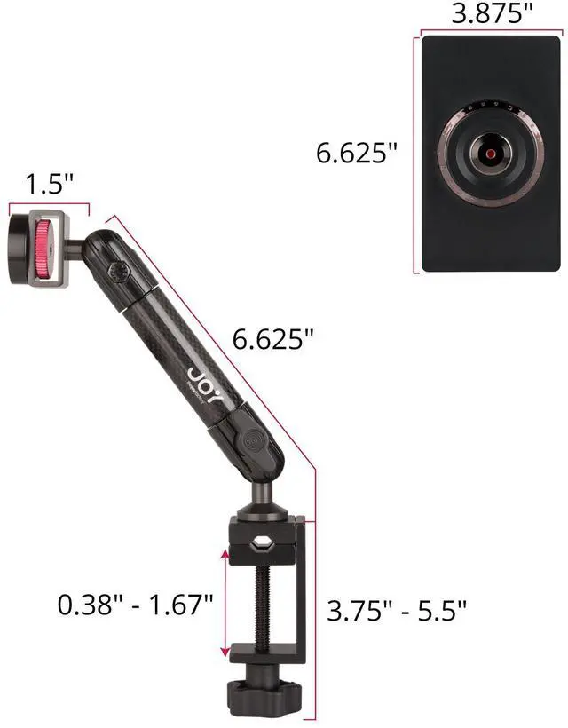 Alt view image 4 of 4 - The Joy Factory MagConnect Carbon Fiber C-Clamp Flat Surface Mount Holder with Universal Tablet Module for Tablets (MNU502)