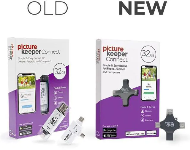 Alt view image 2 of 5 - Picture Keeper Connect Photo & Video USB Flash Drive for Apple, Android, & PC Devices, 32GB Thumb Drive