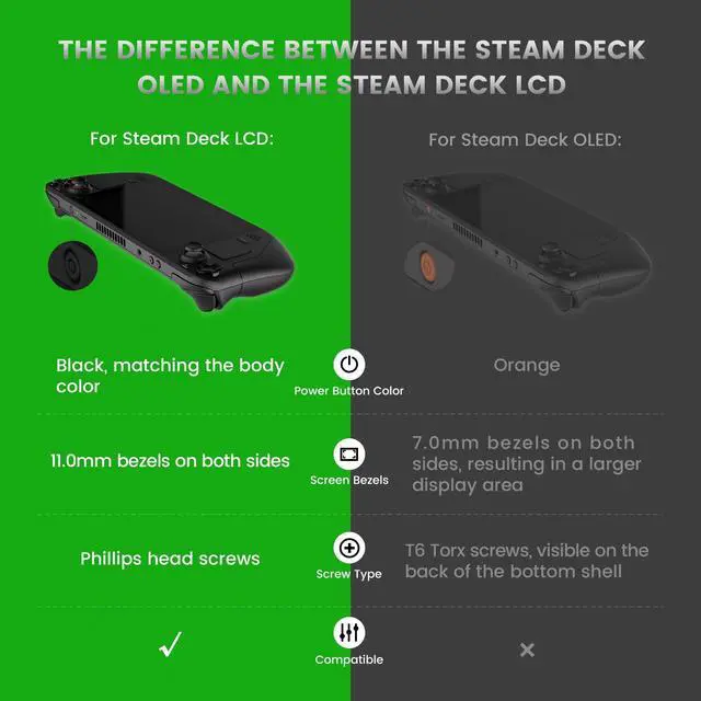 Alt view image 3 of 5 - eXtremeRate Clear Blue Custom Faceplate Back Plate Shell for Steam Deck LCD, Handheld Console Replacement Housing Case, DIY Full Set Shell with Buttons for Steam Deck LCD - Console NOT Included