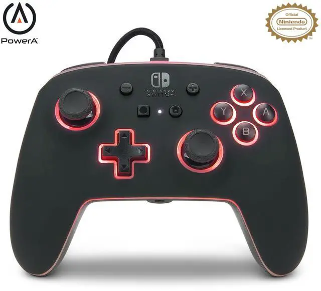 Main image of PowerA Enhanced Nintendo Switch Controller Wired - Spectra, 8 Colors LED Wired Pro Controller for Switch, Programmable Gaming Buttons, Detachable 10ft USB Cable, 3.5mm headphone jack, Officially Licen