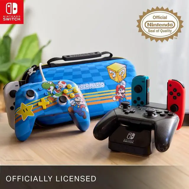 Alt view image 2 of 2 - PowerA Wireless Nintendo Switch Controller - Mario Joy, AA Battery Powered (Battery Included), Pro Controller for Switch, Advanced Gaming Buttons, Officially Licensed by Nintendo