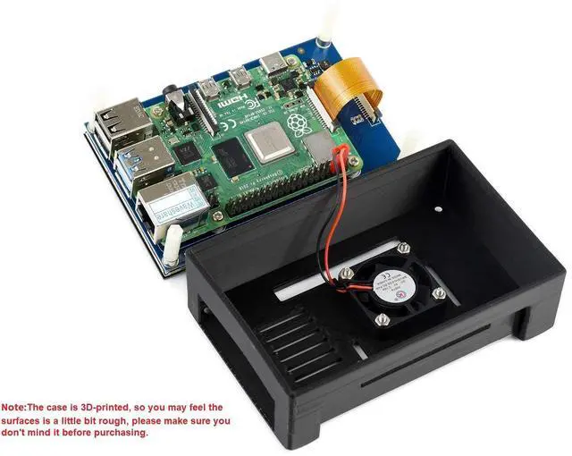 Alt view image 5 of 5 - waveshare 4.3inch DSI LCD Capacitive Touch Display with Protection Case for Raspberry Pi 4 B,800×480 Resolution IPS Screen Wide Angle,MIPI DSI Interface