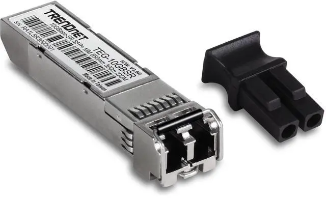 Main image of TRENDnet 10GBASE-SR SFP+ Multi Mode LC Module, TEG-10GBSR, Supports Distances up to 300m (984 feet), Hot Pluggable Fiber SFP+ Transceiver, 850nm Wavelength, Lifetime Protection, Silver
