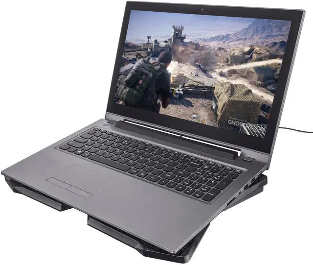 Alt view image 5 of 5 - Trust Gaming GXT 278 Yozu Laptop Cooling Stand, Cooler for 17.3 inch Laptops, Height Adjustable Stand, 4 Illuminated Fans, Adjustable Fan Speed - Black
