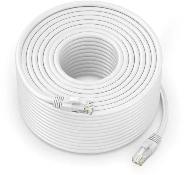 Main image of Maximm Cat 6 Ethernet Cable 300 Ft,Cat6 Cable, LAN Cable, Internet Cable, Patch Cable and Network Cable - UTP (White) 300 Feet ethernet Cord