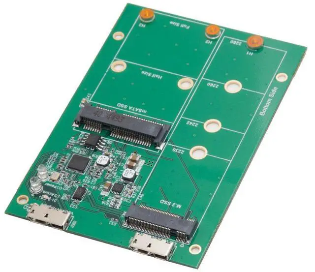 Main image of Syba USB3.1 to M.2/mSATA SSD Adapter Components Other Green - SY-ADA50088