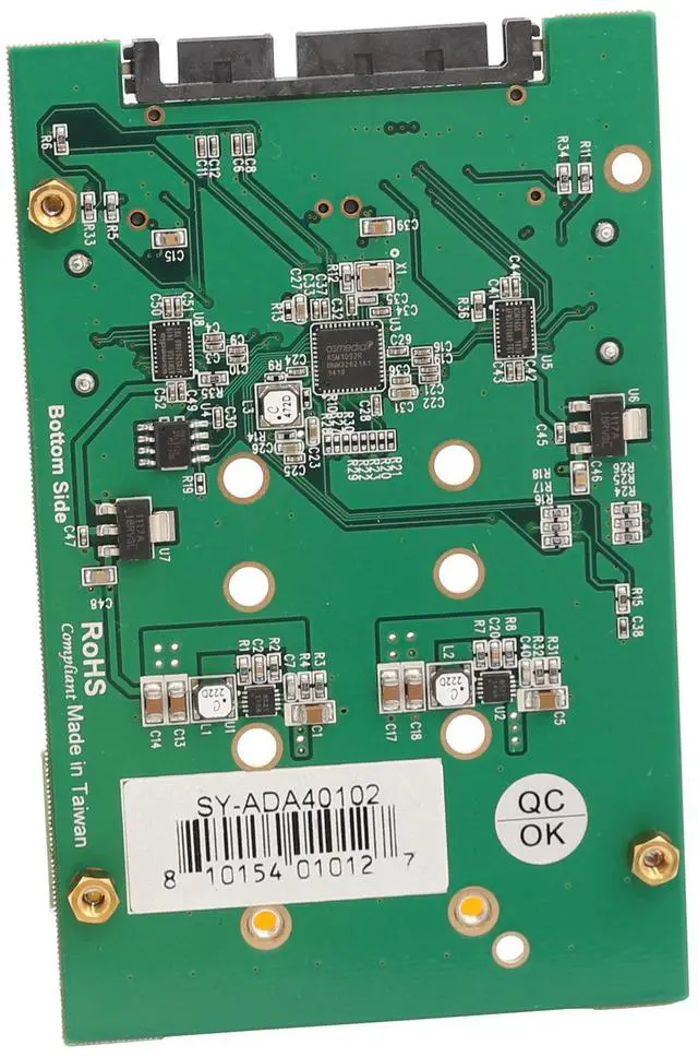 Alt view image 3 of 5 - Syba SY-ADA40102 3.5" SATAIII to M.2 SSD RAID Adapter Green
