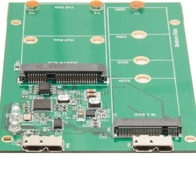 Alt view image 3 of 5 - Syba USB3.1 to M.2/mSATA SSD Adapter Components Other Green - SY-ADA50088