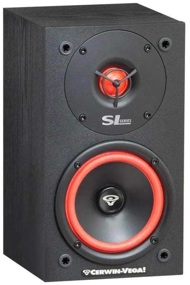Alt view image 3 of 5 - Cerwin Vega SL-5M 5 1/4" 2-Way Satellite Speakers with 1" Soft Dome Tweeter - Set of 2 - Black