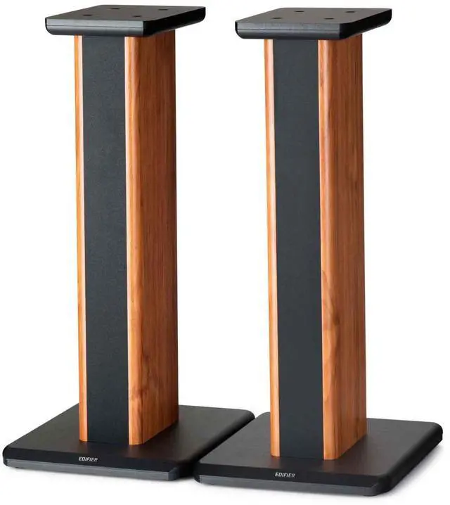Alt view image 2 of 5 - Edifier SS02 25.6 inch Wood Grain Speaker Stands for S1000DB / S2000PRO/ S1000MKII Hollowed for Optional Sand Filling Tuning - Pair