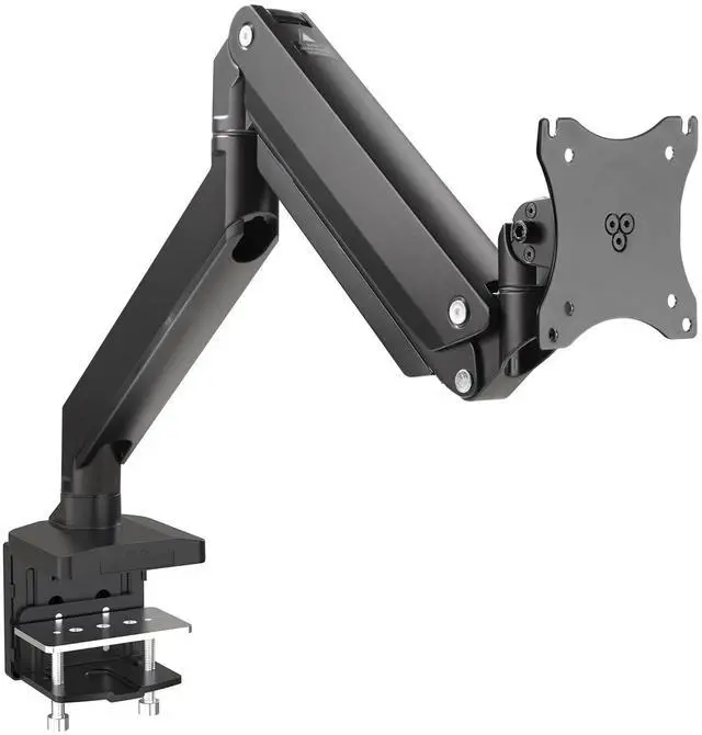 Main image of SIIG Single Monitor Desk Mount, 17" to 43", Heavy-Duty Premium Gas Spring, Fits Flat/Curved/Ultrawide Monitor, Load 33 lbs Max, VESA 75x75 100x100, 200x200, C-Clamp and Grommet Base (CE-MT2Z11-S1)
