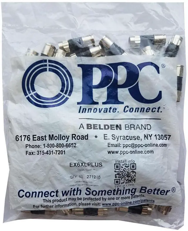 Alt view image 2 of 5 - PPC EX6XLPLUS RG6 Snap & Seal Outdoor Compression Connectors - Bulk 1,000 pcs