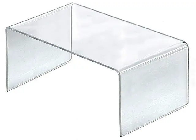 Main image of Azar Displays, 515311, Acrylic Laptop Stand, Computer Riser for Desk, Monitor Stand, Closet Organizer for Clothes & Shoes, Cabinet Display for Accessories and Decor, Clear, 4 Pack, 12"x7.75"x6"