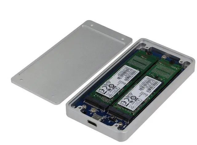 Alt view image 5 of 5 - SEDNA - USB3.1 Type C Dual M2 NGFF (SATA III) SSD Raid Enclosure (GEN II, 10Gbps) (SSD not Included)