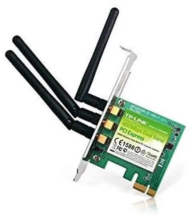 Alt view image 2 of 3 - TP-Link TL-WDN4800 N900 Dual Band Wireless PCI Express Adapter with