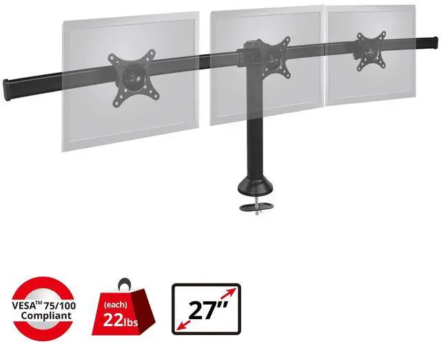 Alt view image 2 of 2 - Siig CE-MT1812-S2 Triple MnitrDskStnd 13" to 27"