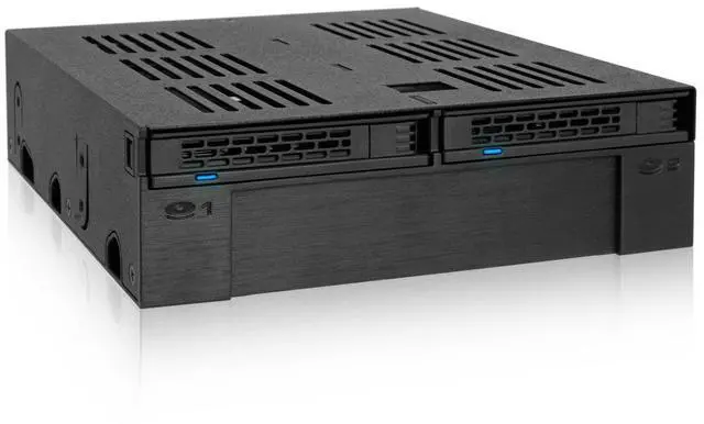 Main image of ICY DOCK 2 Bay 2.5 SAS/SATA HDD/SSD Mobile Rack + 3.5" Slot for External 5.25" Bay | ExpressCage MB322SP-B