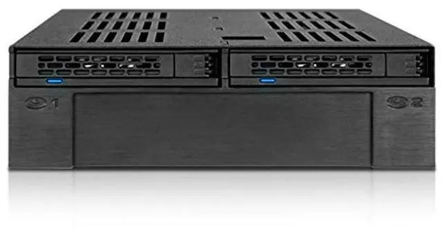 Alt view image 2 of 5 - ICY DOCK 2 Bay 2.5 SAS/SATA HDD/SSD Mobile Rack + 3.5" Slot for External 5.25" Bay | ExpressCage MB322SP-B