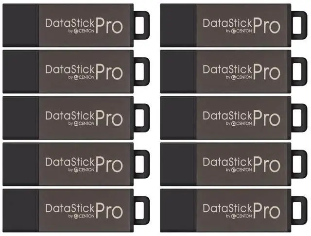Main image of 32GB DataStick Pro by Centon, 10 Pack, USB 2.0 Flash Drive Memory Stick for Storage and Backup
