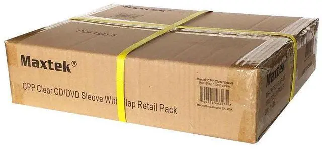 Alt view image 3 of 3 - Maxtek 1,000 Pieces Clear Transparent CPP Plastic CD DVD Sleeves Envelope Holder, 100 Micron Thickness.