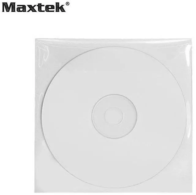 Alt view image 2 of 3 - Maxtek 1,000 Pieces Clear Transparent CPP Plastic CD DVD Sleeves Envelope Holder, 100 Micron Thickness.