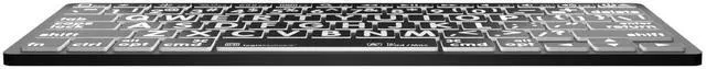 Alt view image 5 of 5 - Logickeyboard BT Wireless with Large Print * for iPad and Mac * White Letters on Black Keys * p/n LKBU-LPWB-BTON-US