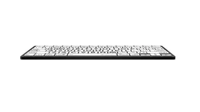 Alt view image 4 of 5 - Logickeyboard BT Wireless with Large Print  for iPad and Mac  Black Letters on White Keys  p/n LKBU-LPBW-BTON-US