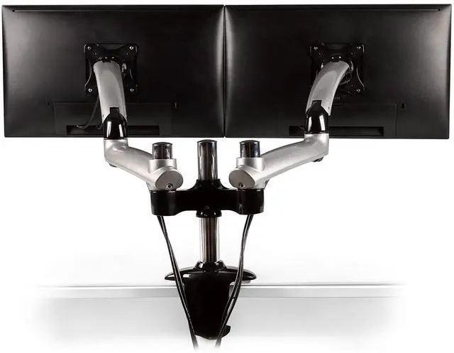 Alt view image 3 of 5 - Ergotech Dual Freedom Arm, Includes Two Aluminum Articulating Arms, 8.4-17.8 lbs. Weight Capacity per Arm, Suitable for Monitors up to 27 inches, VESA Compatible 75×75, 100×100, Silver