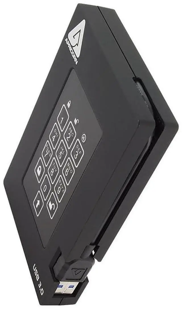 Alt view image 2 of 5 - Aegis Fortress 2TB USB 3.0 External Hard Drive, Black